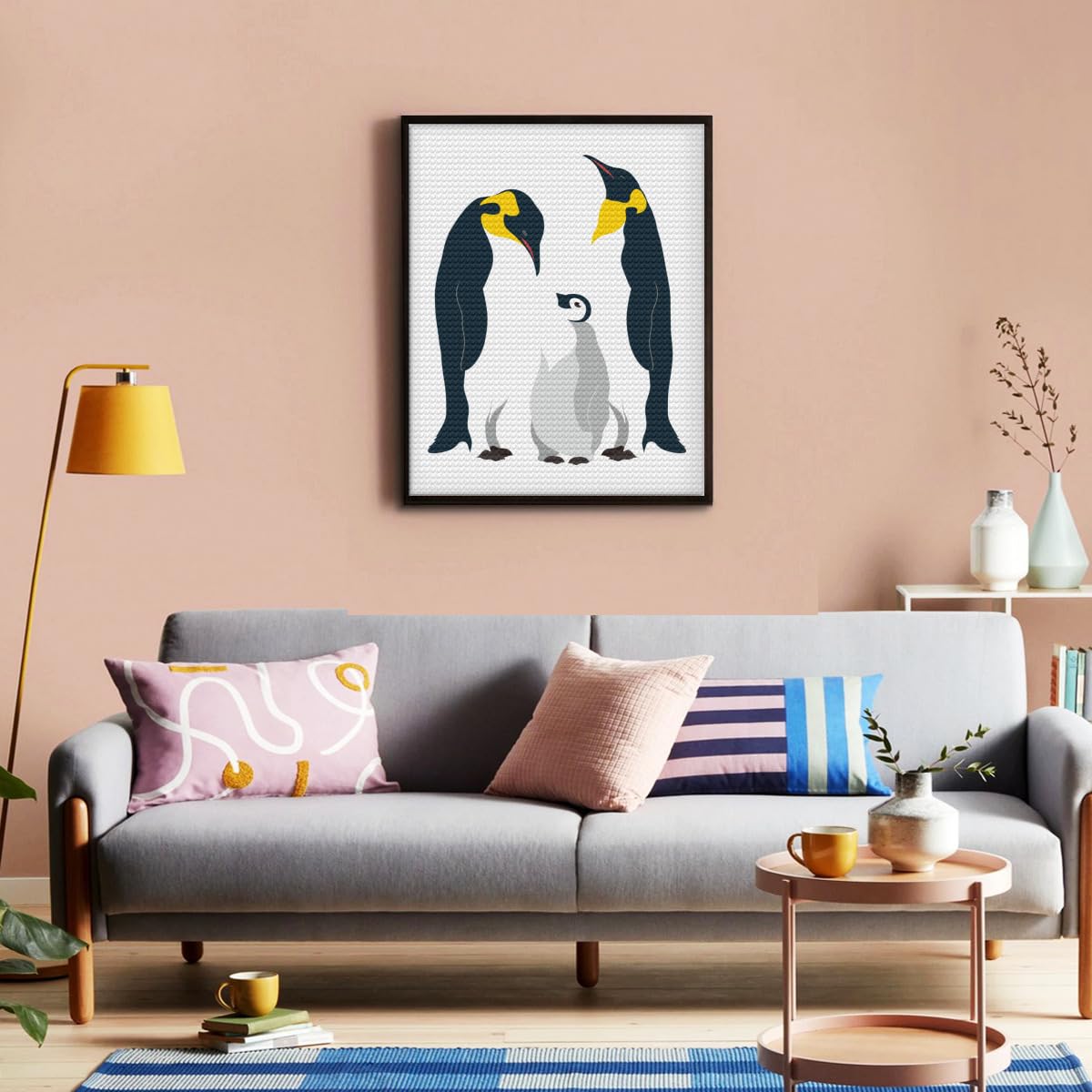 ダイヤモンドアート ペンギン 5D DIYダイヤモンド塗装 30×30cm Amazon | ダイヤモンドアート キット ペンギンの3人家族 5D