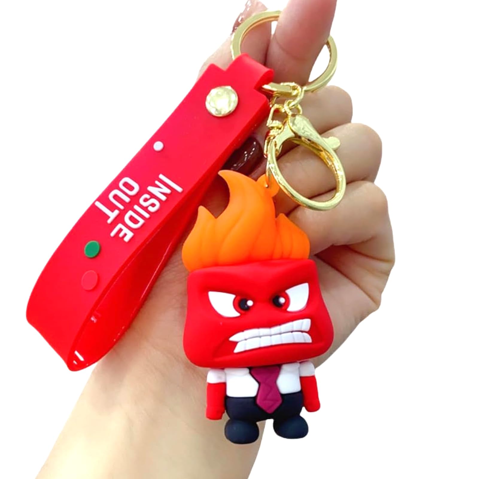 Anxiety Inside Out 2 Keychain -Anger Inside Out Figurines Character Keychains for Men and Woman Christmas Gift