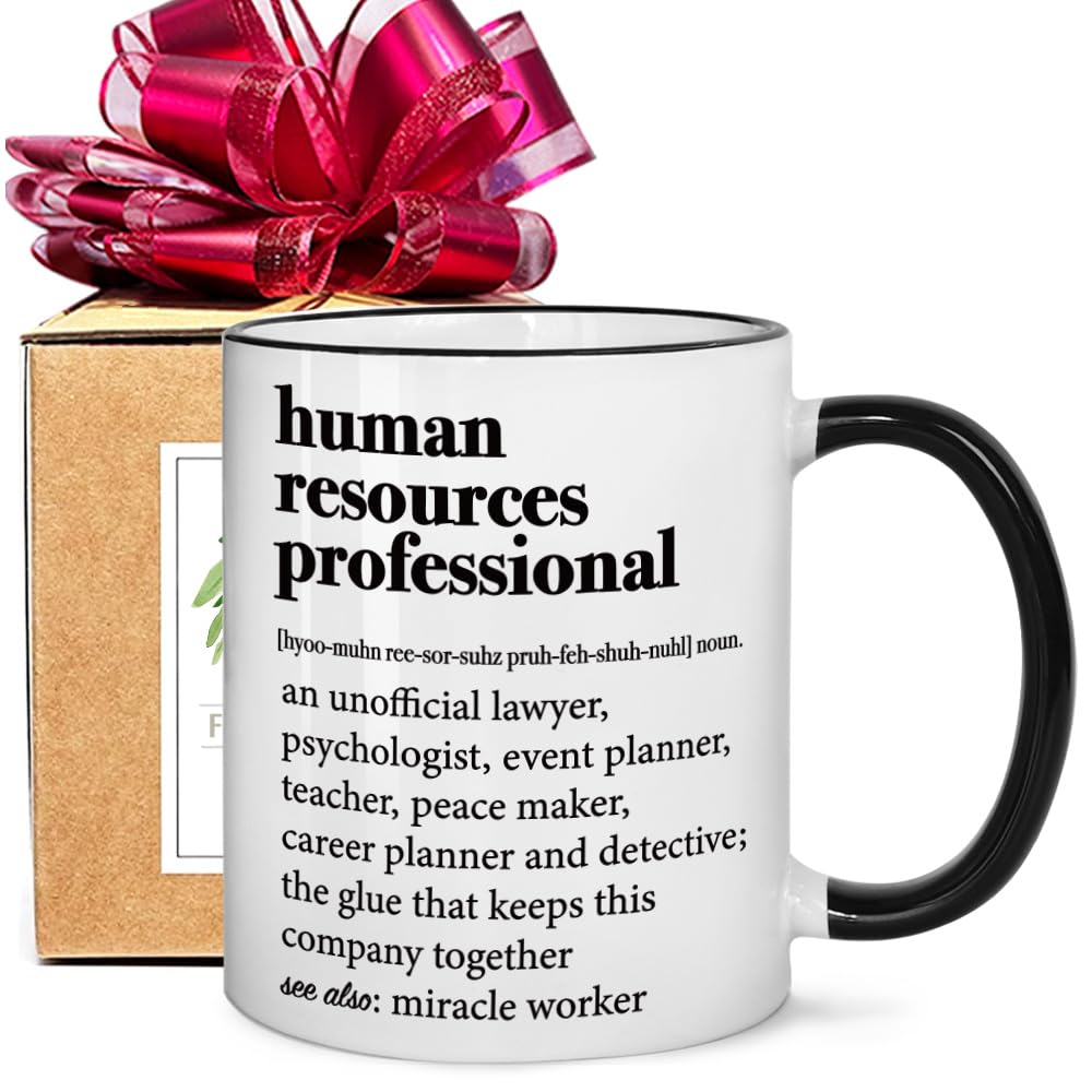 FALJIOK Human Resources Mug Gifts for Men Women HR Professional Appreciation Gifts for Manager Director Boss Coworker Funny