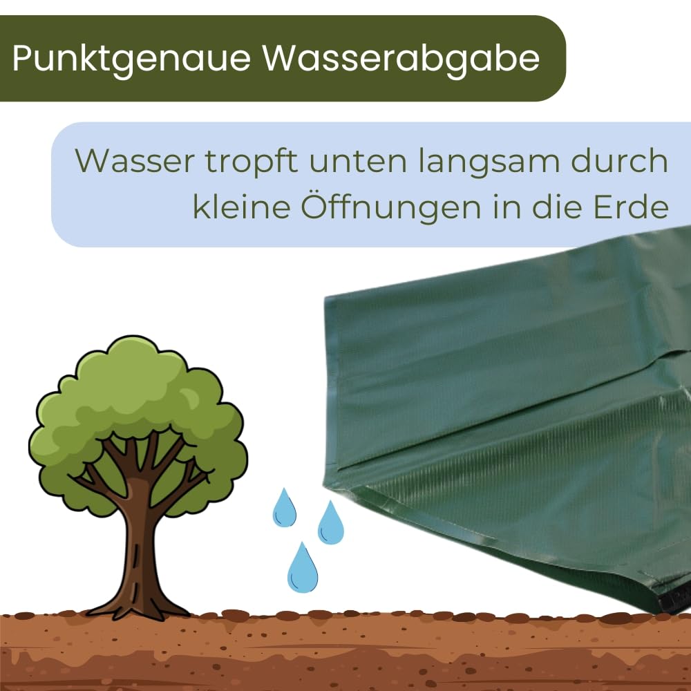 12er Set Baum Bewässerungssack für Bäume Bewässerung Wassersack Urlaubsbewässerung Baumbewässerungssäcke Langzeit Bewässerungssystem Baumbewässerungsbeutel 12 x 75 L