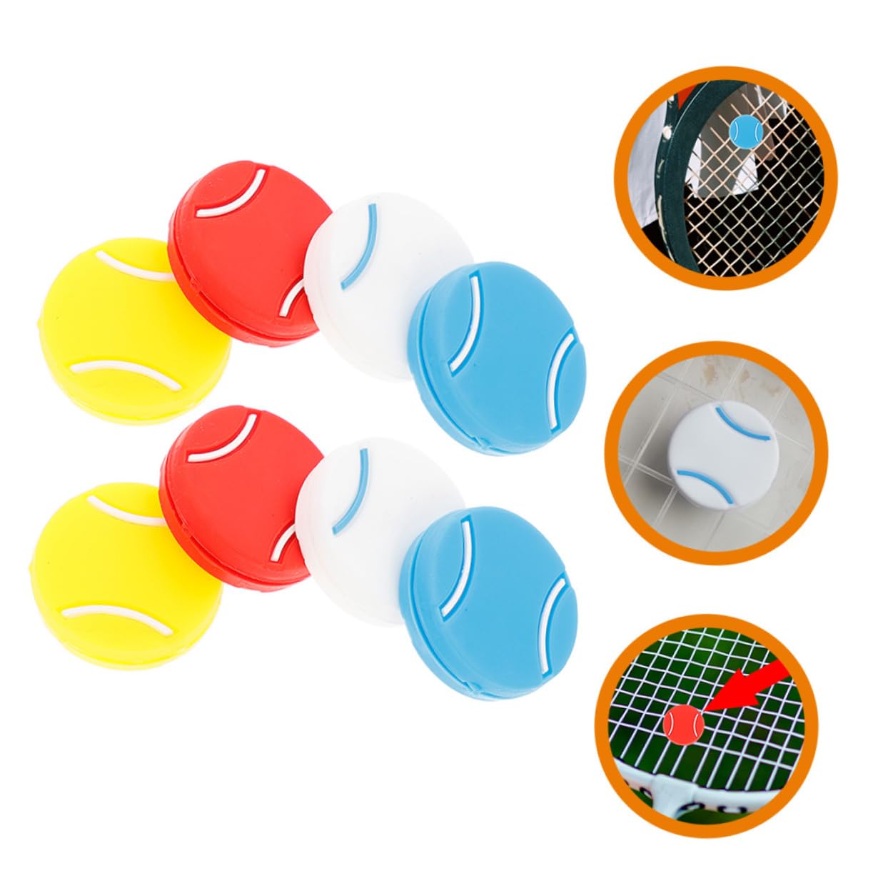 ibasenice Ammortizzatori per Racchette Tennis Silicone Assorbitori Giocata E Stabile