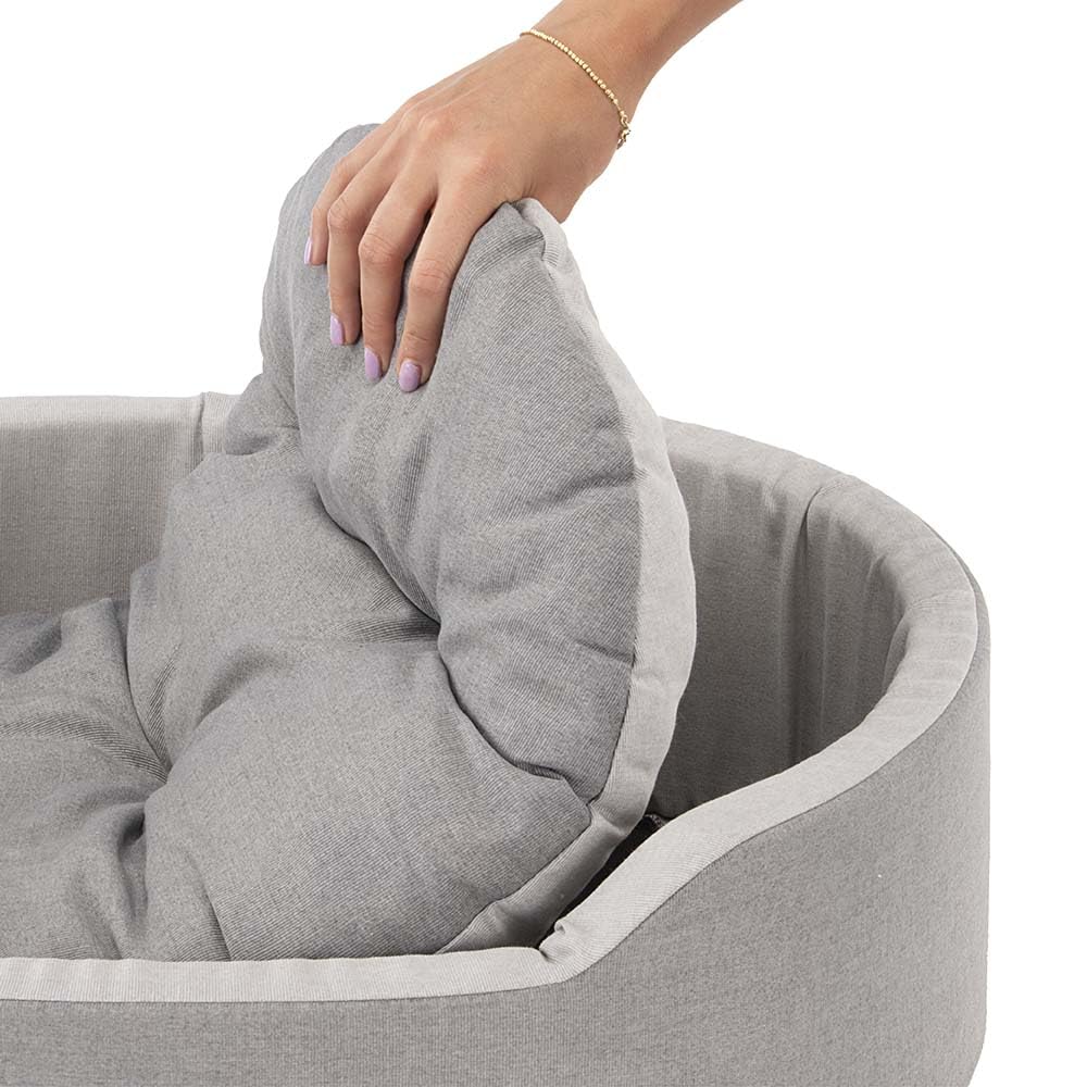 Ferplast Dandy 80 SANITIZED Cama Interior para Perros, cojín para Perros, con protección antibacteriana y antiviral, algodón, Lavable 80 x 55 xh 18 cm