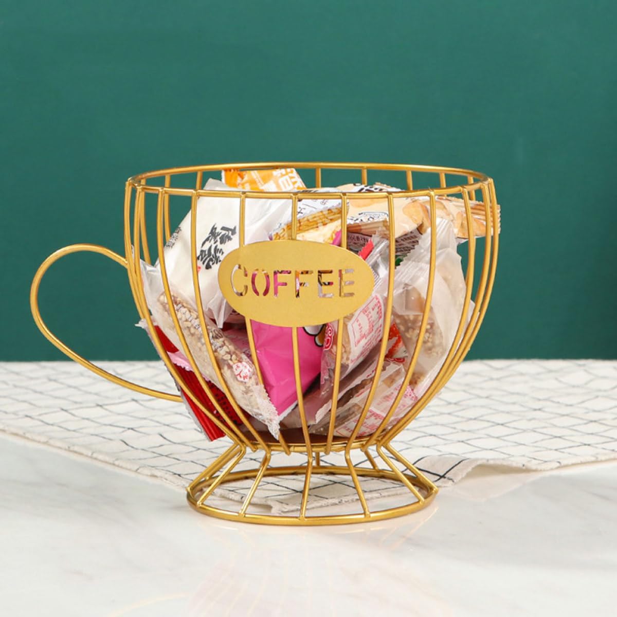 BESPORTBLE 2pcs Coffee Pod Organizer Basket Large Capacity Iron Storage Holder Multipurpose Coffee Capsule Stand for Home Kitchen Cafe Office Countertop