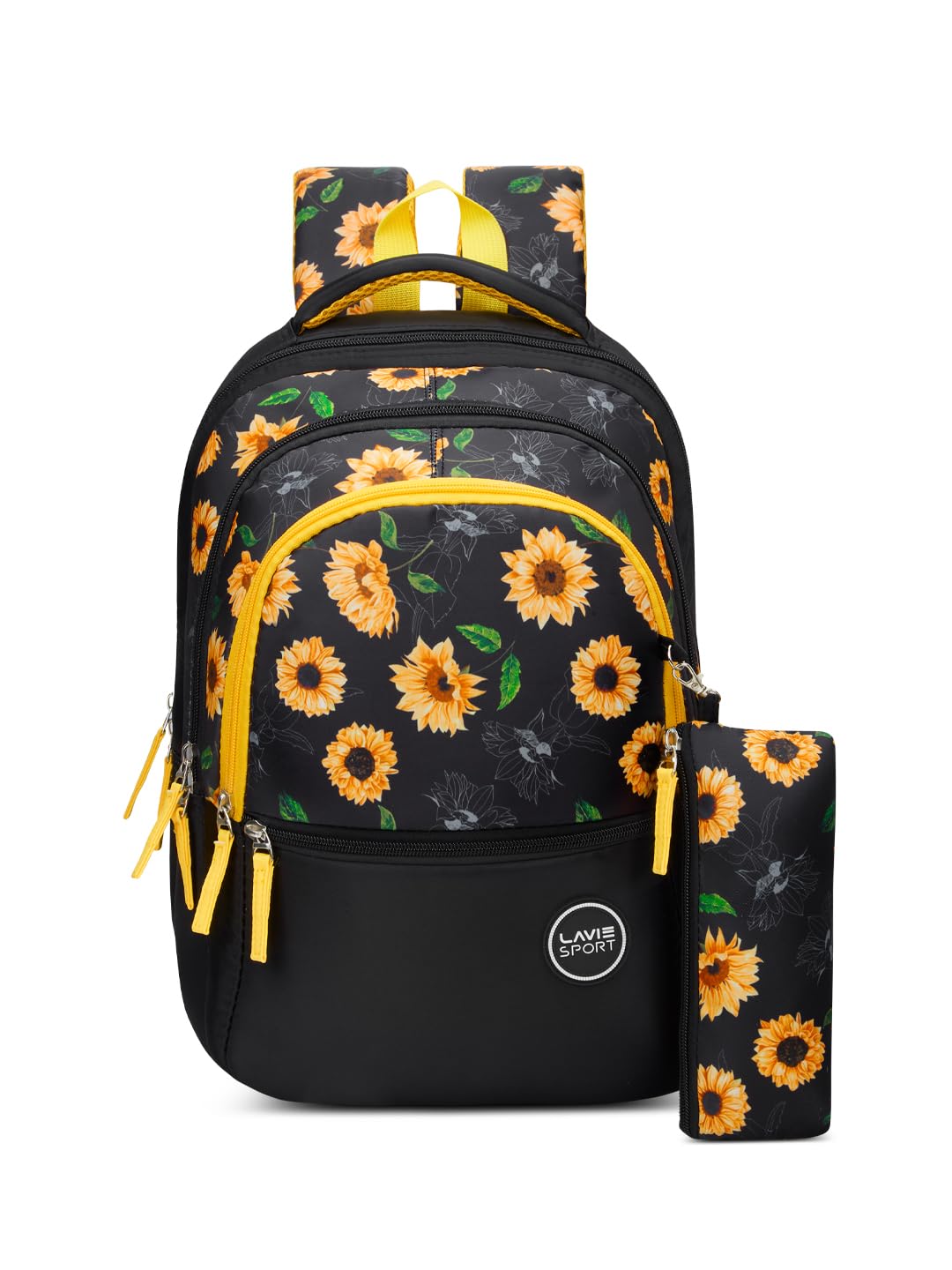 lavie sport Golden Bloom Backpack | 22 Liters | Rain Cover | Gift for Boys & Girls-picture-48