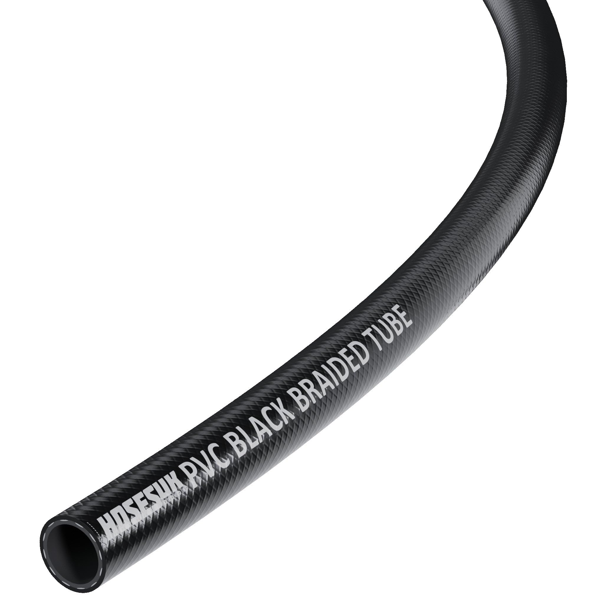 16mm (5/8") x 23mm (29/32") Black Braided PVC Hose with Synthetic Reinforcement 1 Metre - Image 3