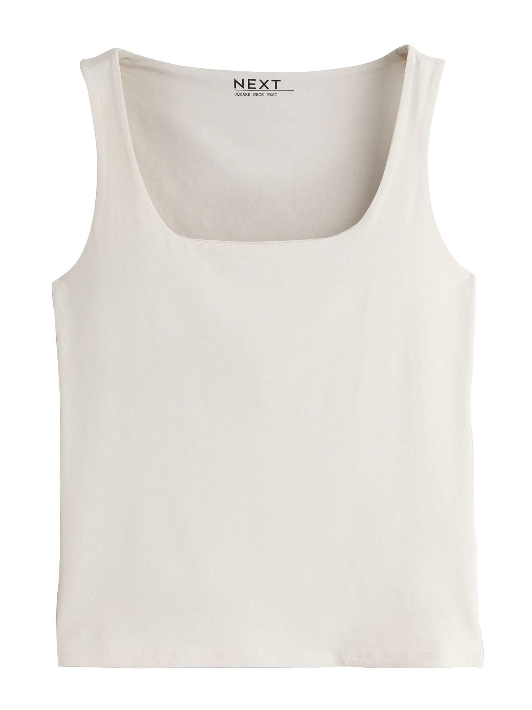 NEXT Mujeres Pack de 3 camisetas sin mangas con cuello cuadrado