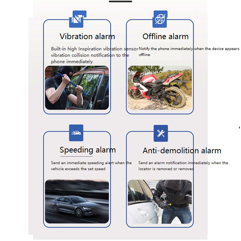 APP Gratuita Collega e Usa Monitoraggio Vocale Allarme Vibrazione Velocità Eccessiva Mini 4G OBD GPS Tracker per Auto Monitoraggio in Tempo Reale(B)