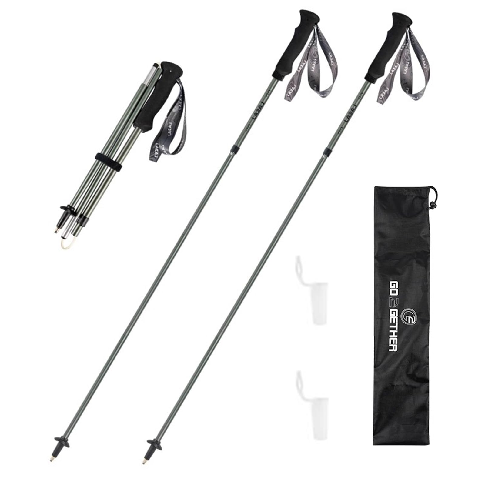 4-częściowy składany kij trekkingowy ultralekki 187g-110 cm/120 cm zewnętrzny zamek ze stopu aluminium teleskopowa laska do chodzenia na zewnątrz turystyka sprzęt do wspinaczki, 34/36 cm kompaktowe