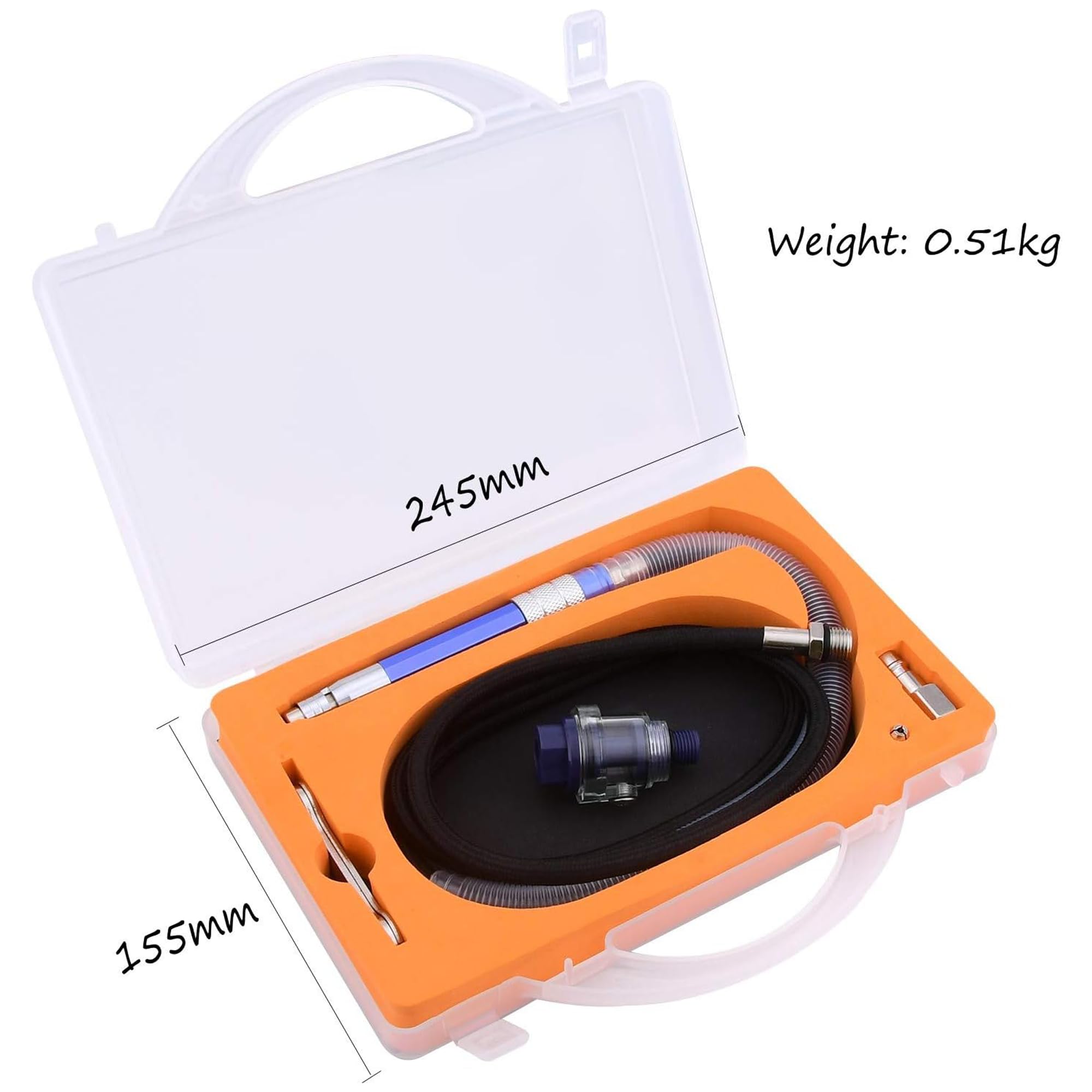 Set di levigatrici ad aria compressa, 3 mm, mini matita, strumento di taglio a matita pneumatica, per levigatura di precisione e lucidatura, 56000 giri/min