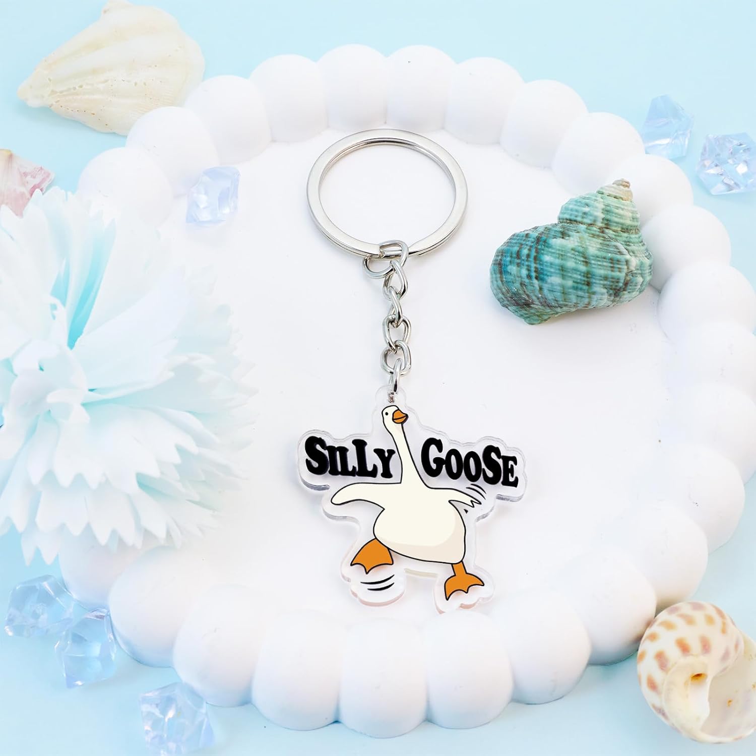One Silly Goose Keychain for Teen Girls Silly Goose Party Favors Goose Decor Gag Gifts For Women Men Book Accessories For Reading Lovers Teen Trendy Stuff Gifts For 14 Year Old Girl - Image 5
