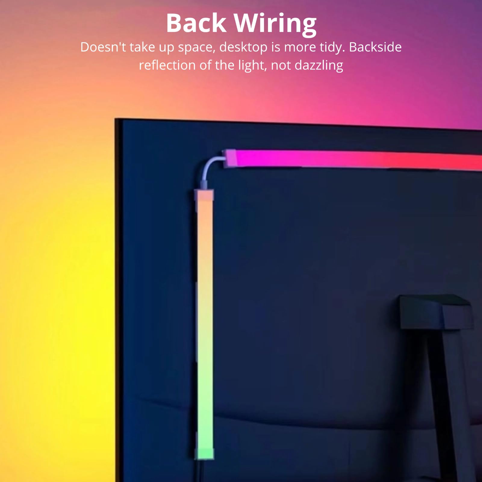 Computer -LED -Strip -Licht, RGB 54 LEDS -Bildschirm Synchronisation, Synchronisation mit Ihrem Bildschirm, Schnelles Setup, Vielseitige Beleuchtungsmodi, USB -PC