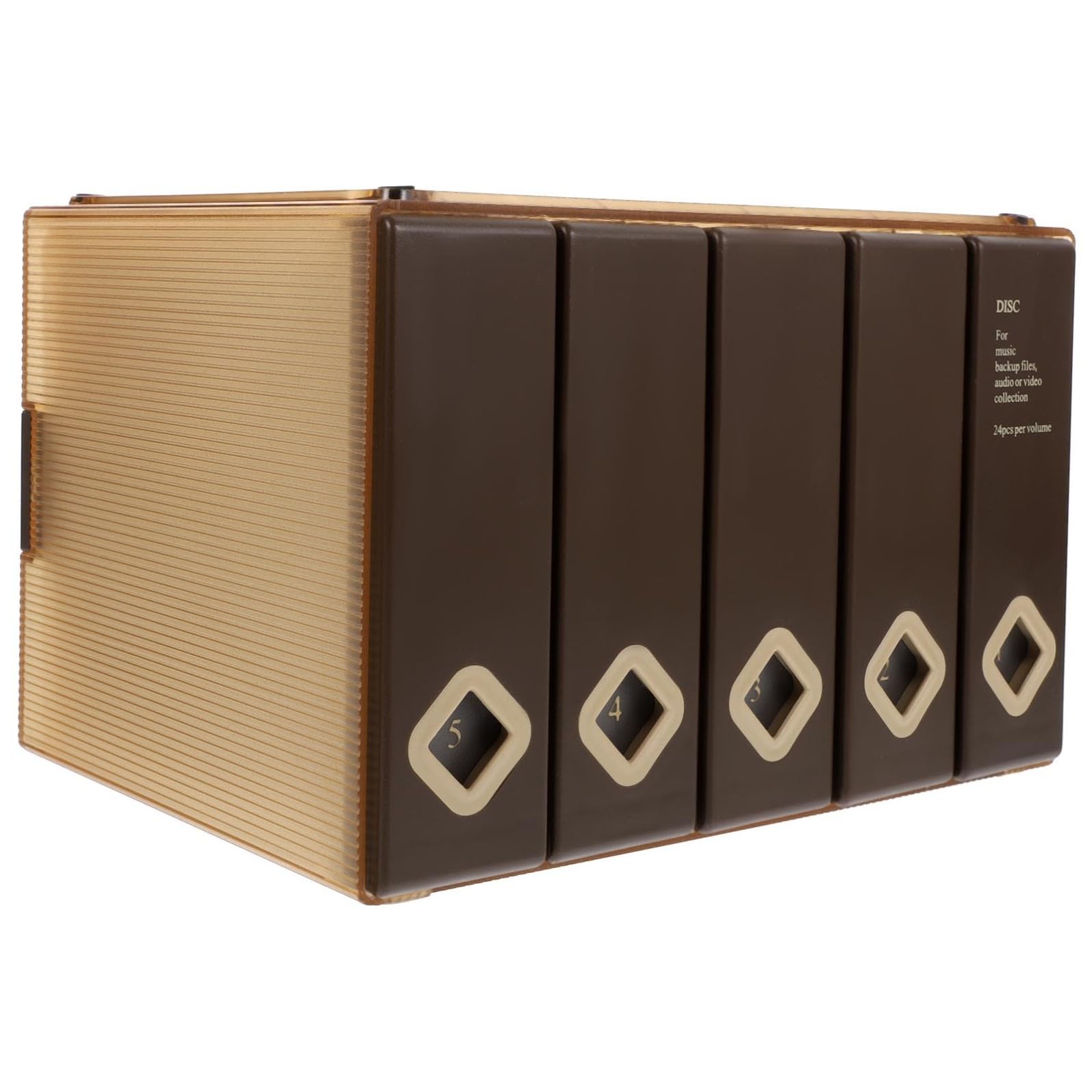 Beaupretty Custodia Portatile per CD Grande Capacità Tasche Doppie in Plastica e Tessuto Non Tessuto, per Organizzare Fino in Casa o Viaggio