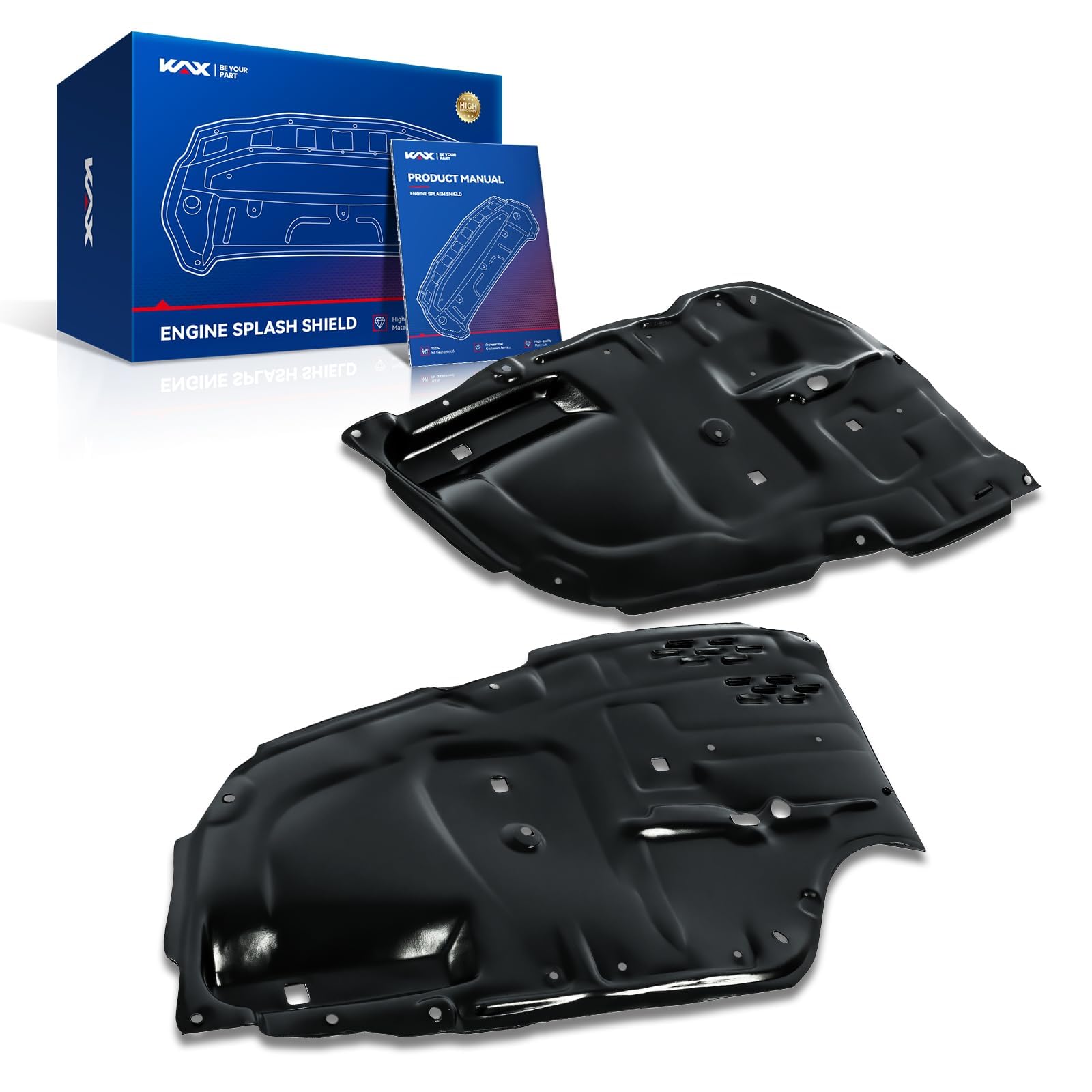 KAX Engine Splash Shield fit for 2005-2010 Toyota Avalon, 2Pcs
