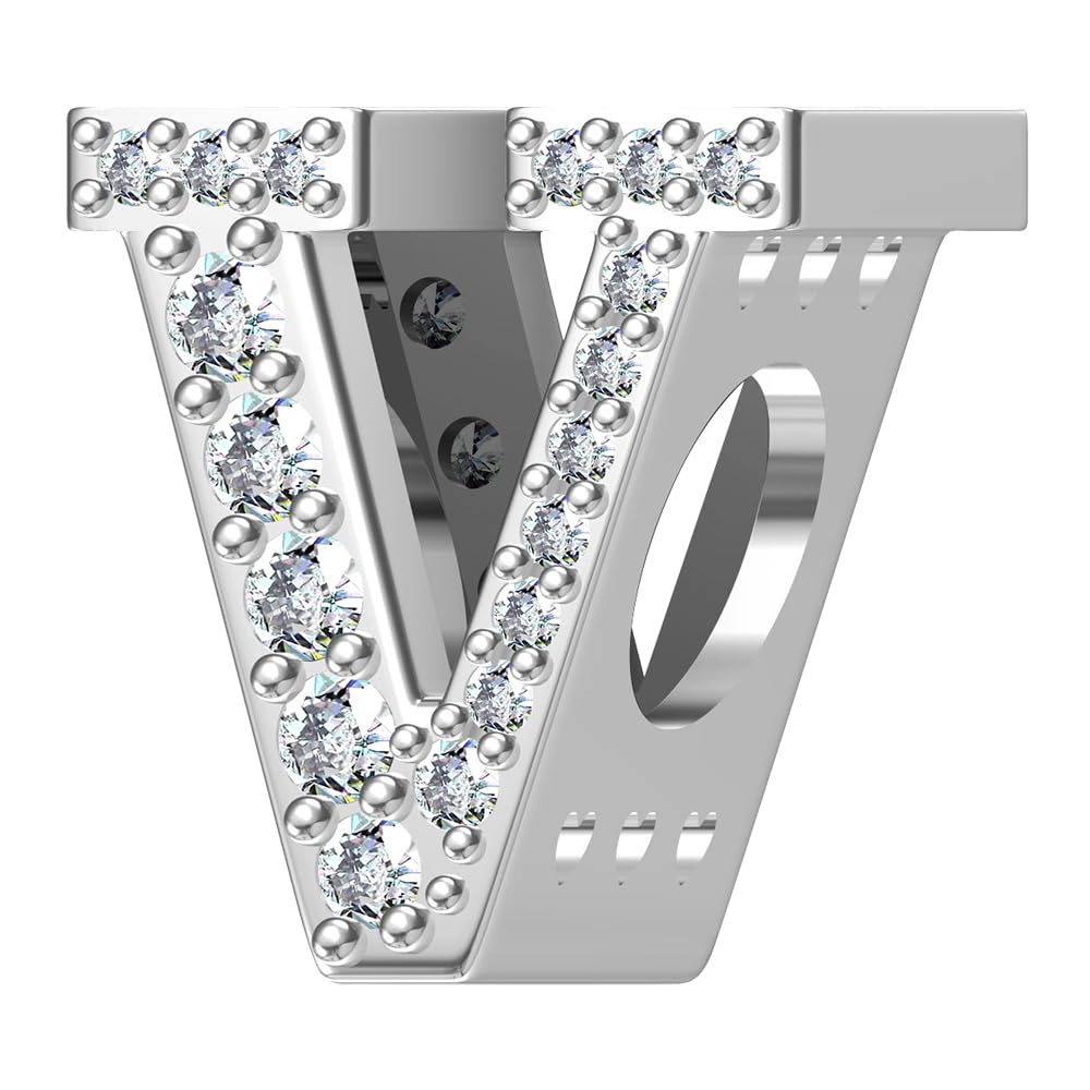 ChenYuTe 925 Sterling Silber Geburtsstein Charm mit 5A Squar