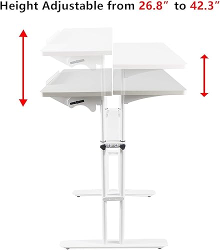 Miniatura 2 de Home Office - Mesa de escritorio con soporte y altura ajustable estación de trabajo para estar de pie y sentado