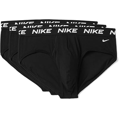 Nike All Day Cotton Stretch with Fly Hip Brief 3-Pack black/black/black
