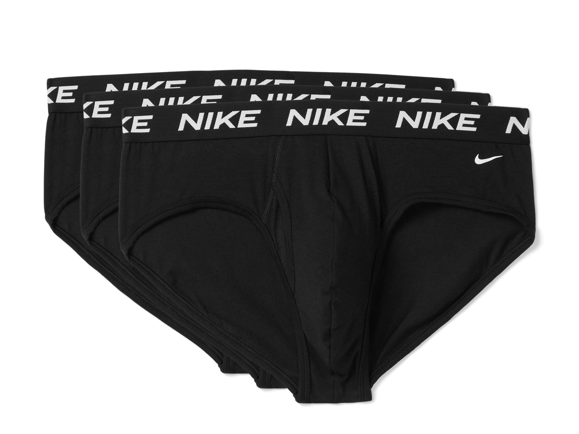 Nike Calzoncillos elásticos de algodón para hombre con bragueta (paquete de 3)