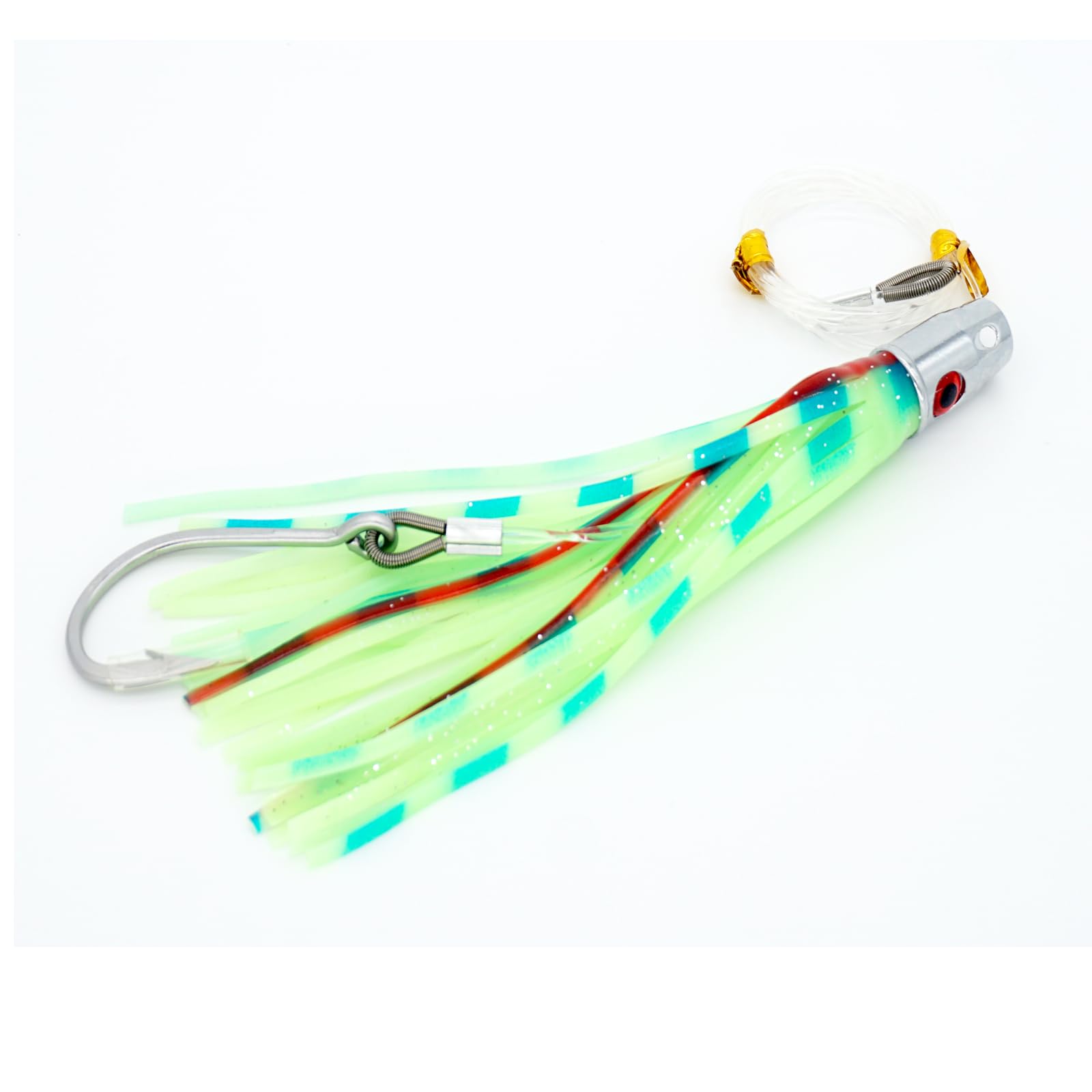 Rainbow Clone Head Rigged Ready To Fish Mahi Tuna Lure