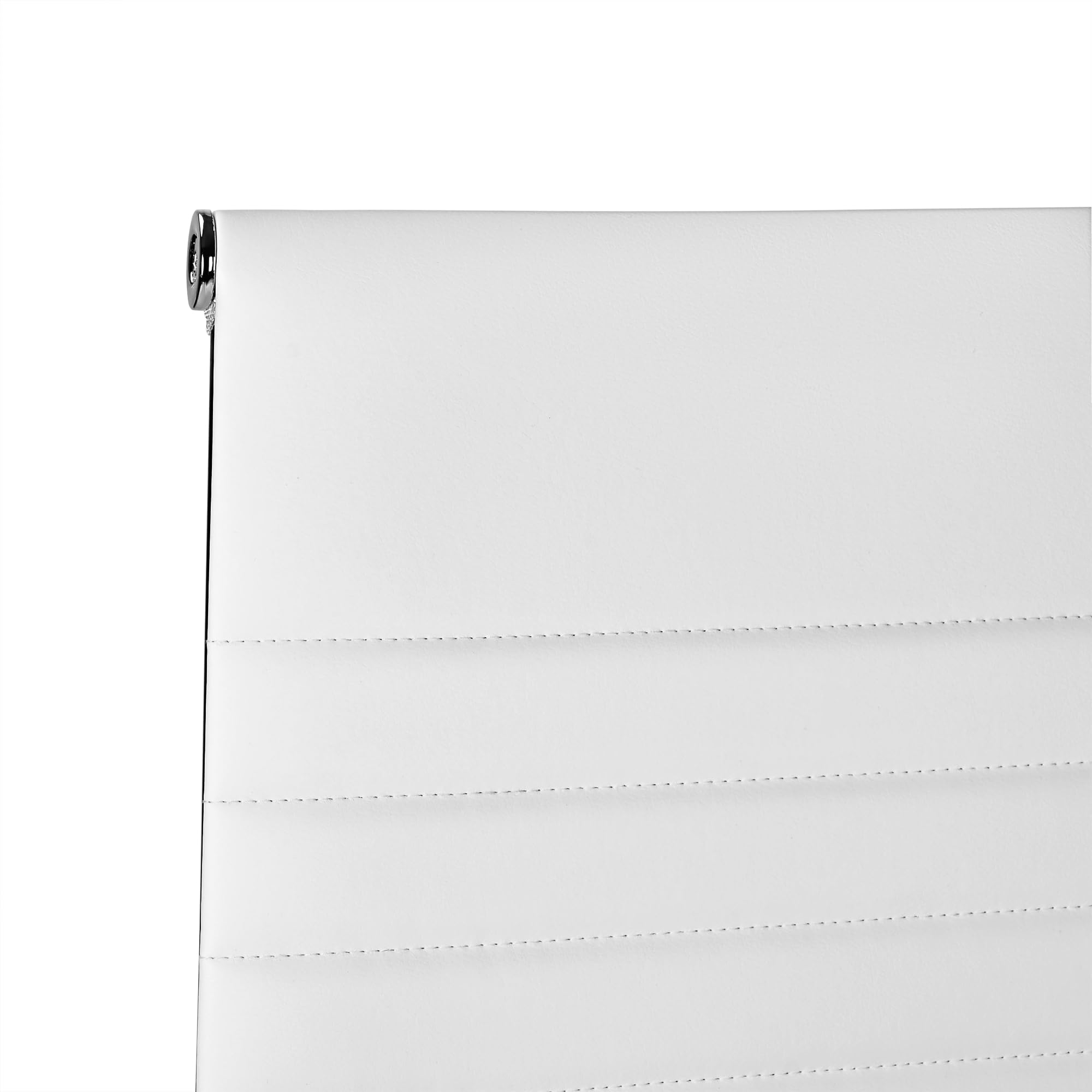 T-LOVENDO.ES Silla de Oficina o escritorio Blanca de Diseño Moderno y elegante - Ergonomica y Reclinable - de Piel Cuero Sintetico. Ideal Sala de reuniones