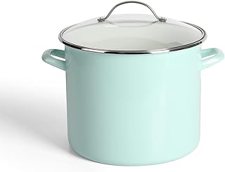 Martha Stewart Thayer 12-Quart Enamel on Steel Scratch-Resistant Stock P...