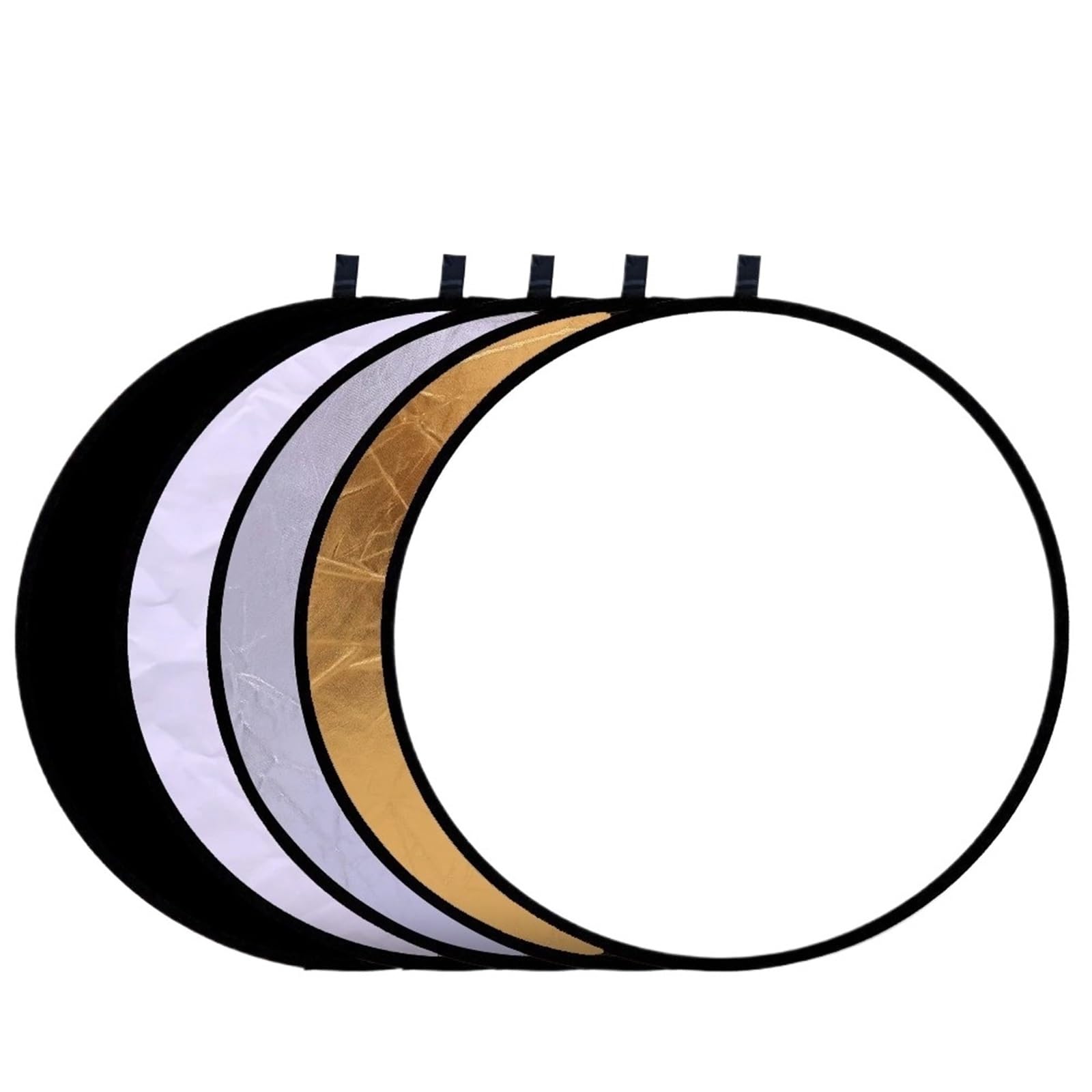 Reflector RF01 de 24 Pulgadas, 5 en 1, 30 cm, 60, 80 y 110, Plateado, Blanco Dorado, portátil, Plegable, luz, Redondo, for fotografía Estudio(5in1-60CM)