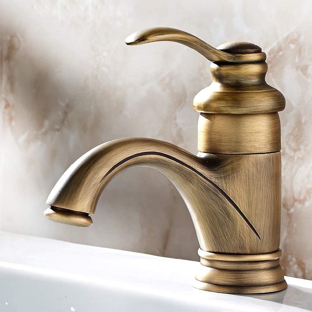 Robinet de bain rétro avec dessin par pulvérisation finition bronze - 8