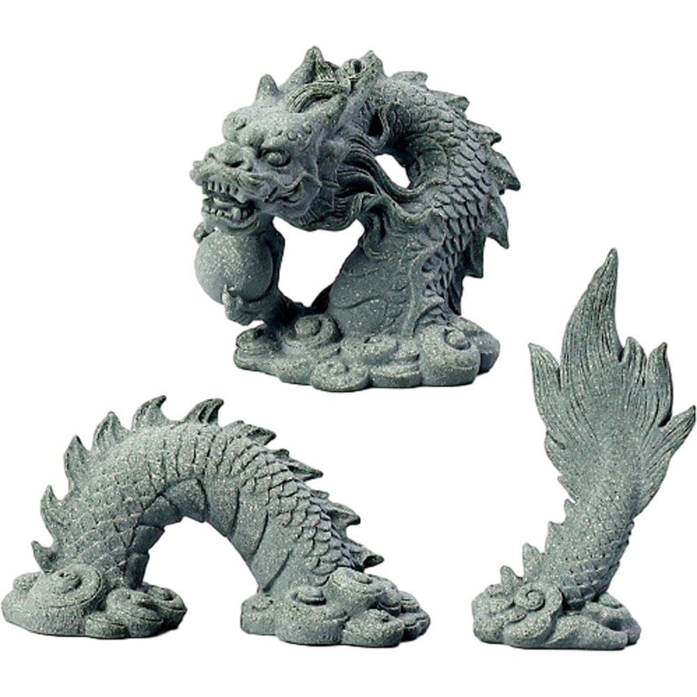 Sanfly As Shown Chinese Dragon Statue Fish Tank Aquarium Decorations 3D Mini Aquarium Decorations Decor Ornaments Accessories For Good Lucky
