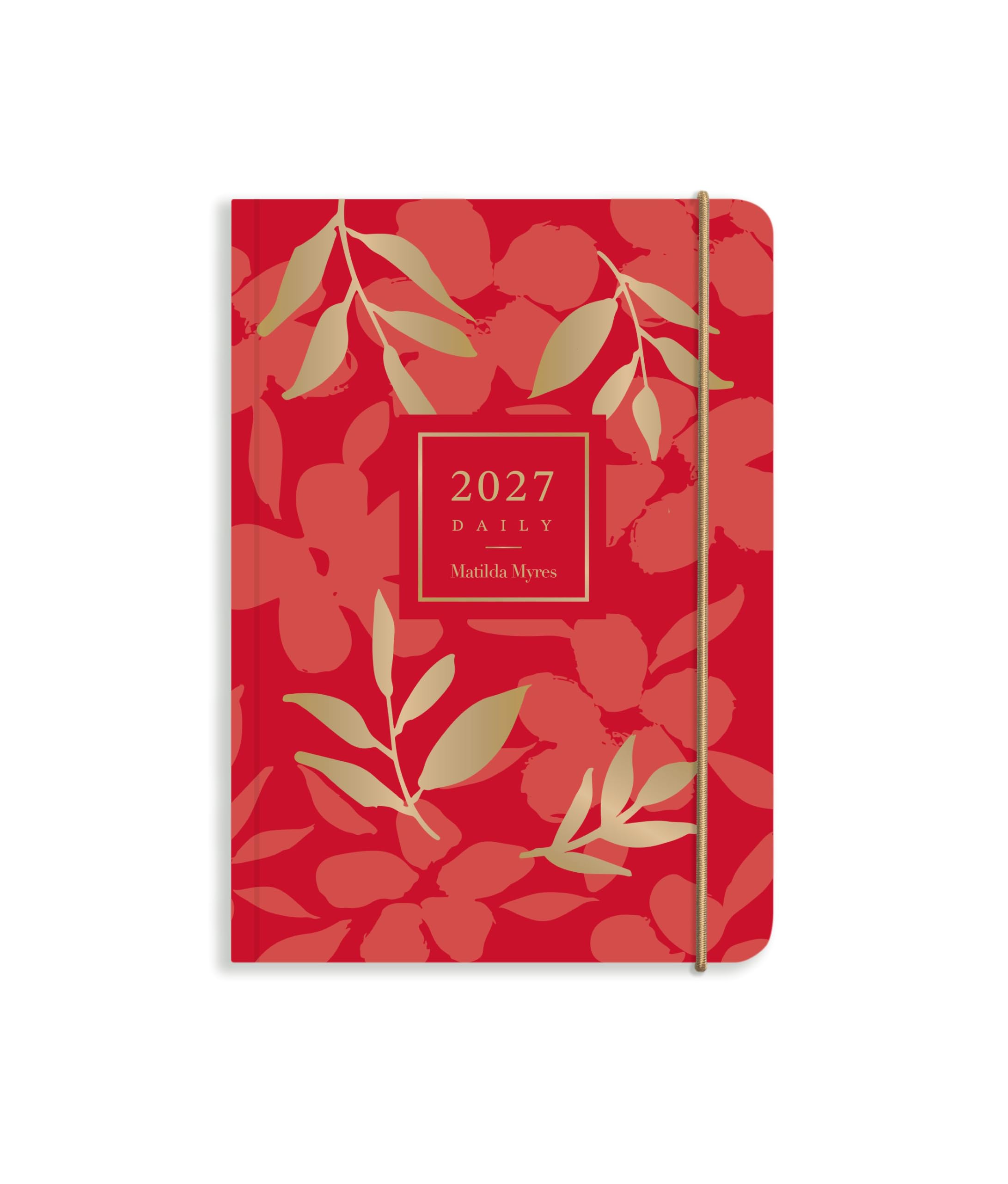 Matilda Myres | 2027 Diary - A6 Daily Planner | Day-to-Page Diary in Red - Customisable