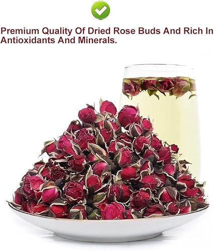 Miniatura 2 de 100% Phnom Penh Rose 50 g/1.76 oz hoja suelta fresca, sin OMG, flores secas naturales hierbas para hacer jabón, jarabe, bebidas, hornear, belleza de