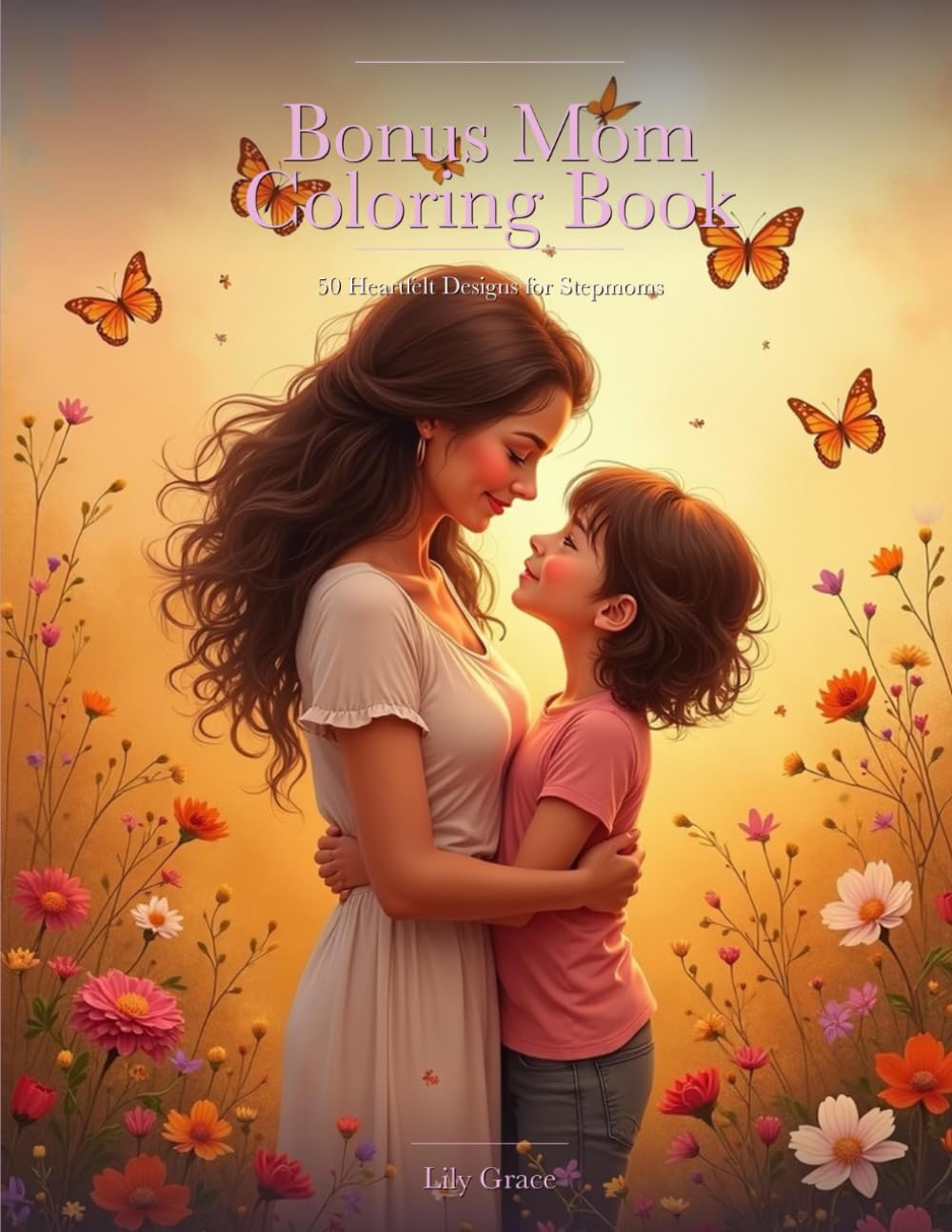 Bonus Mom Coloring Book: 50 Heartfelt Designs for Stepmoms
