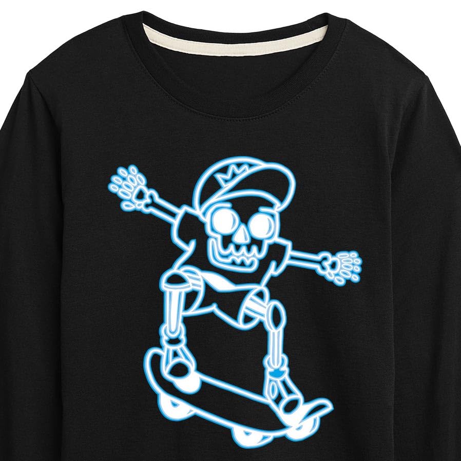 Instant Message - Skeletons Ride Skateboards Too - Toddler & Youth Long Sleeve T-Shirt3