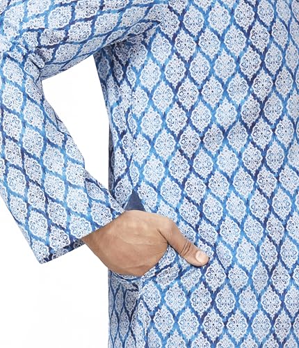 Image of Studio Shringaar Men's Cotton Relaxed Fit Straight Kurta