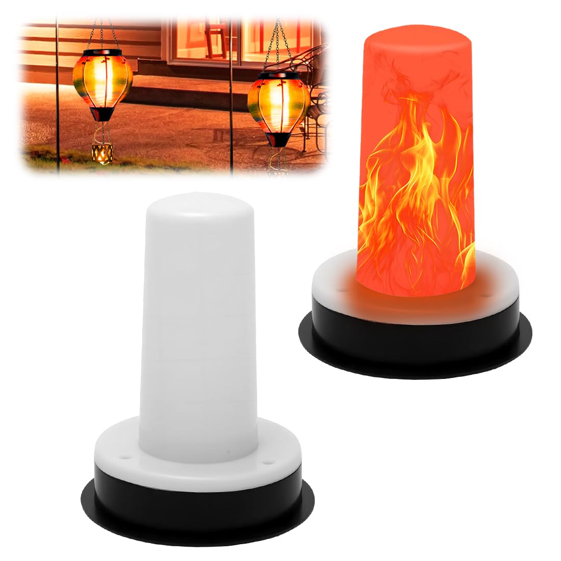 Lampes Solaires Exterieur - Lumières Flamme Solaire - 4 Pack - Etanche Ip65 - Led Solaire