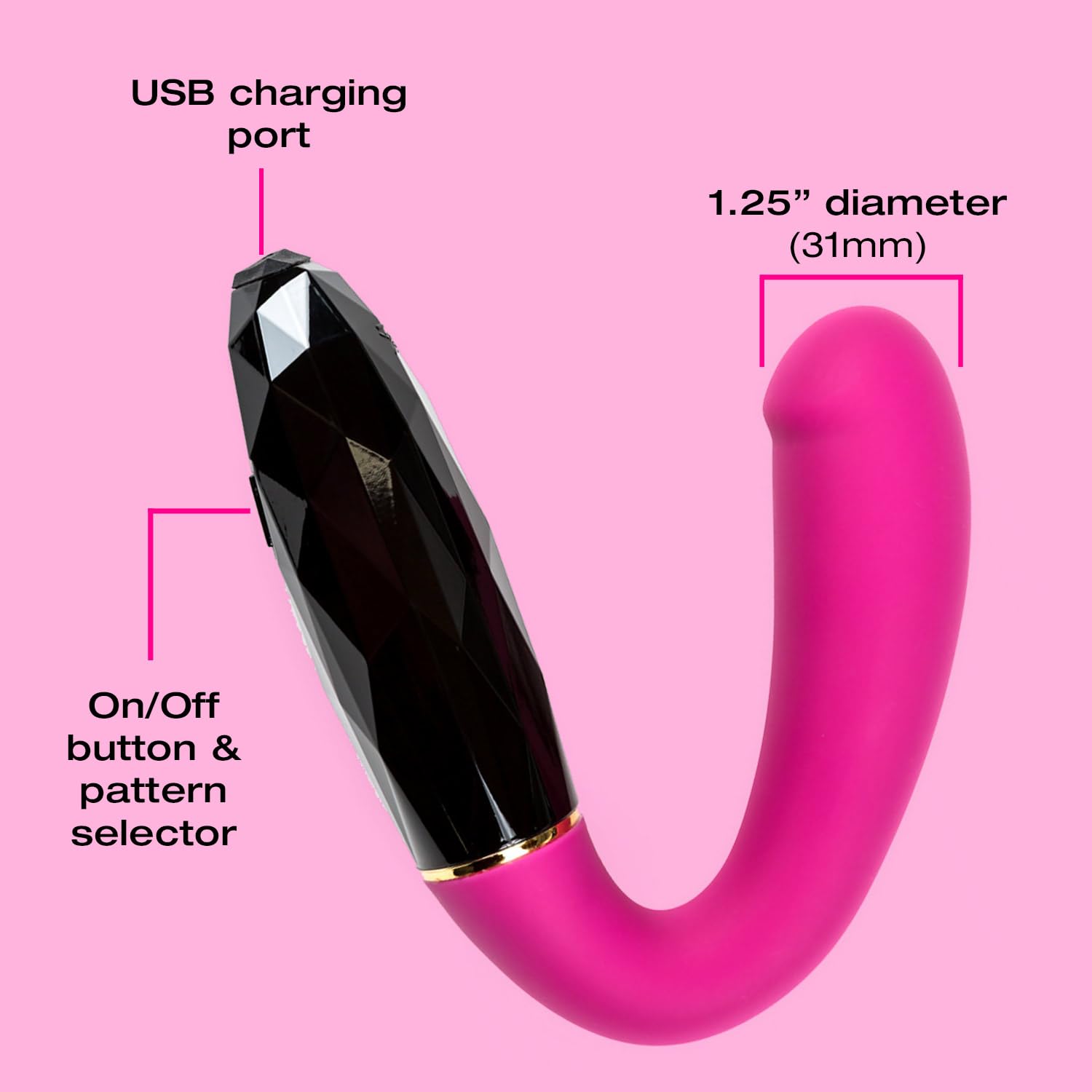 Amazon.com: Bedroom Kandi Luxe Allure Pink Rechargeable Vibrator for Women  and Couples - Powerful Body Massager for Tension Relief - Premium Adult Toy  with Sleek Design : Health & Household
