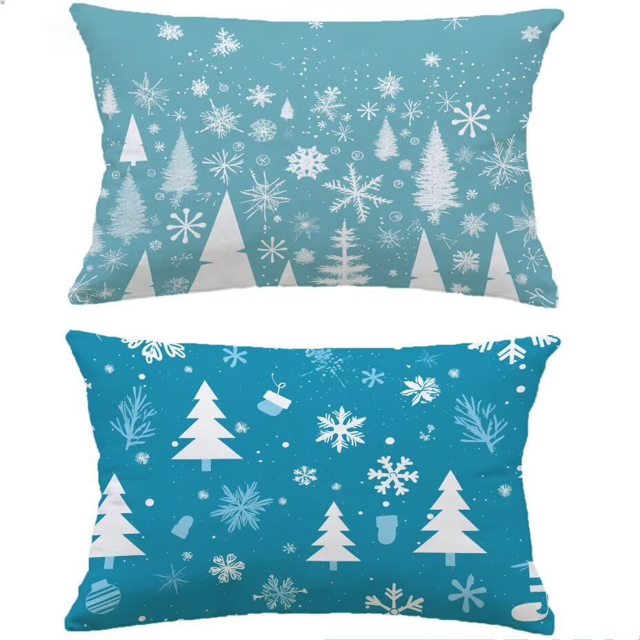 Coussin de jardin aspect lin bleu de haute qualité pour mobilier extérieur