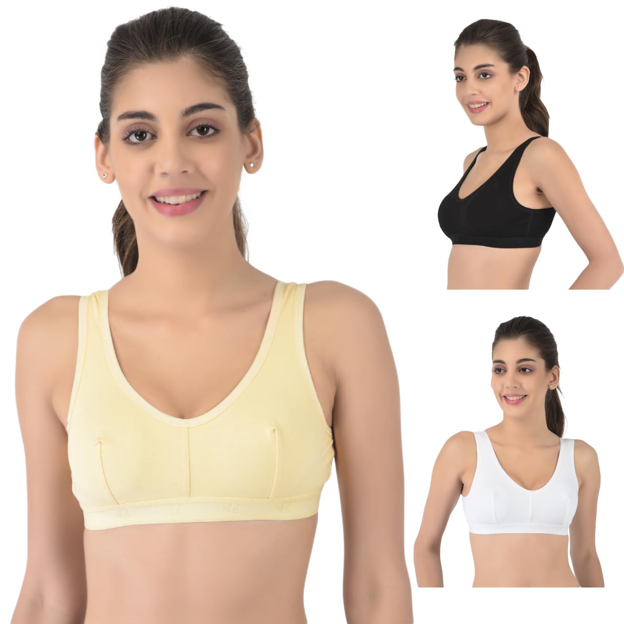 rupa softline Women's Cotton Wire Free 1064 T-Shirt Sports Bra Assorted_34B-picture-53
