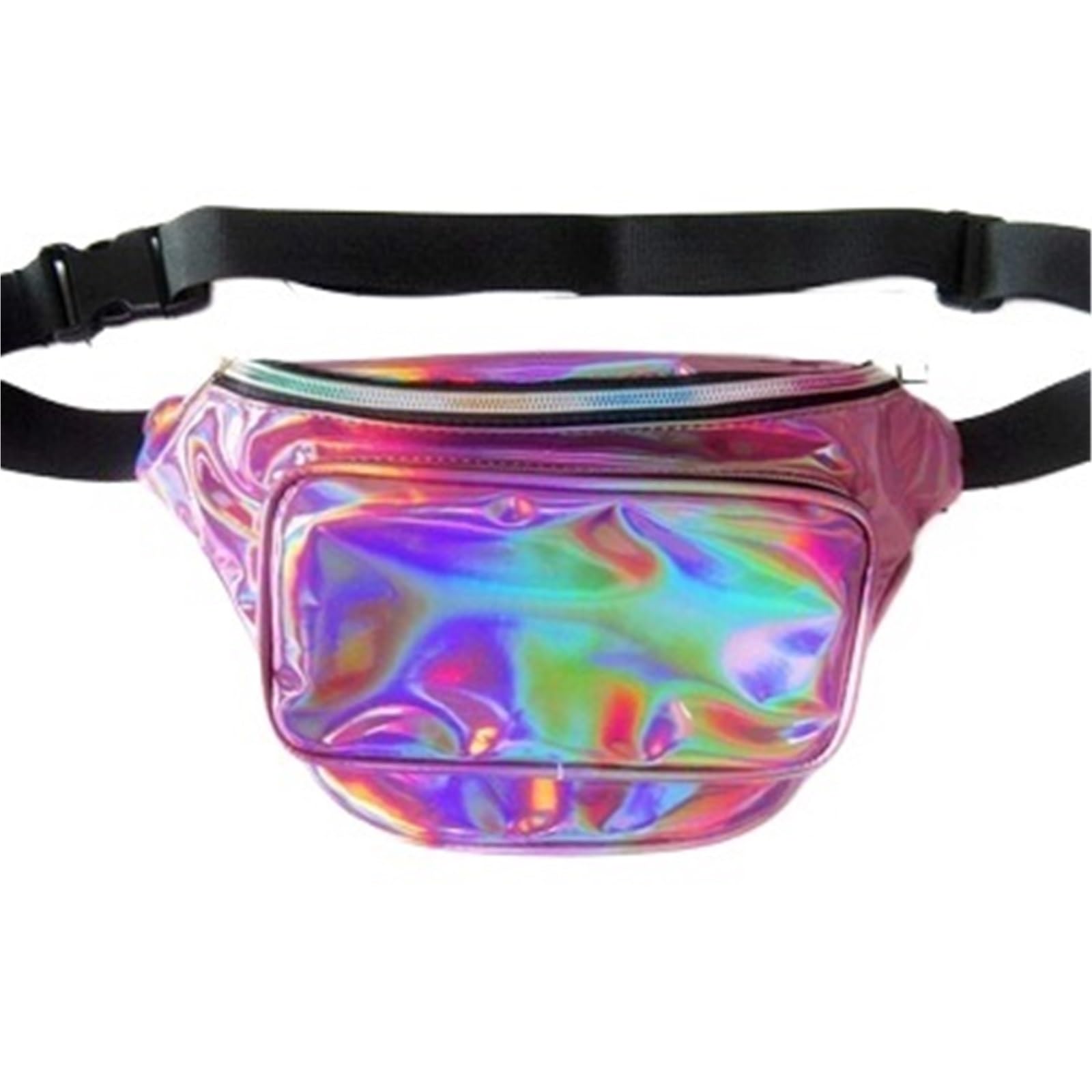 Bauchtasche 20 Stück Oberschenkeltaschen Gürteltasche for Frauen PU-Laser-Hüfttasche holografische Beintasche Leder for Damengürtel(Purple)