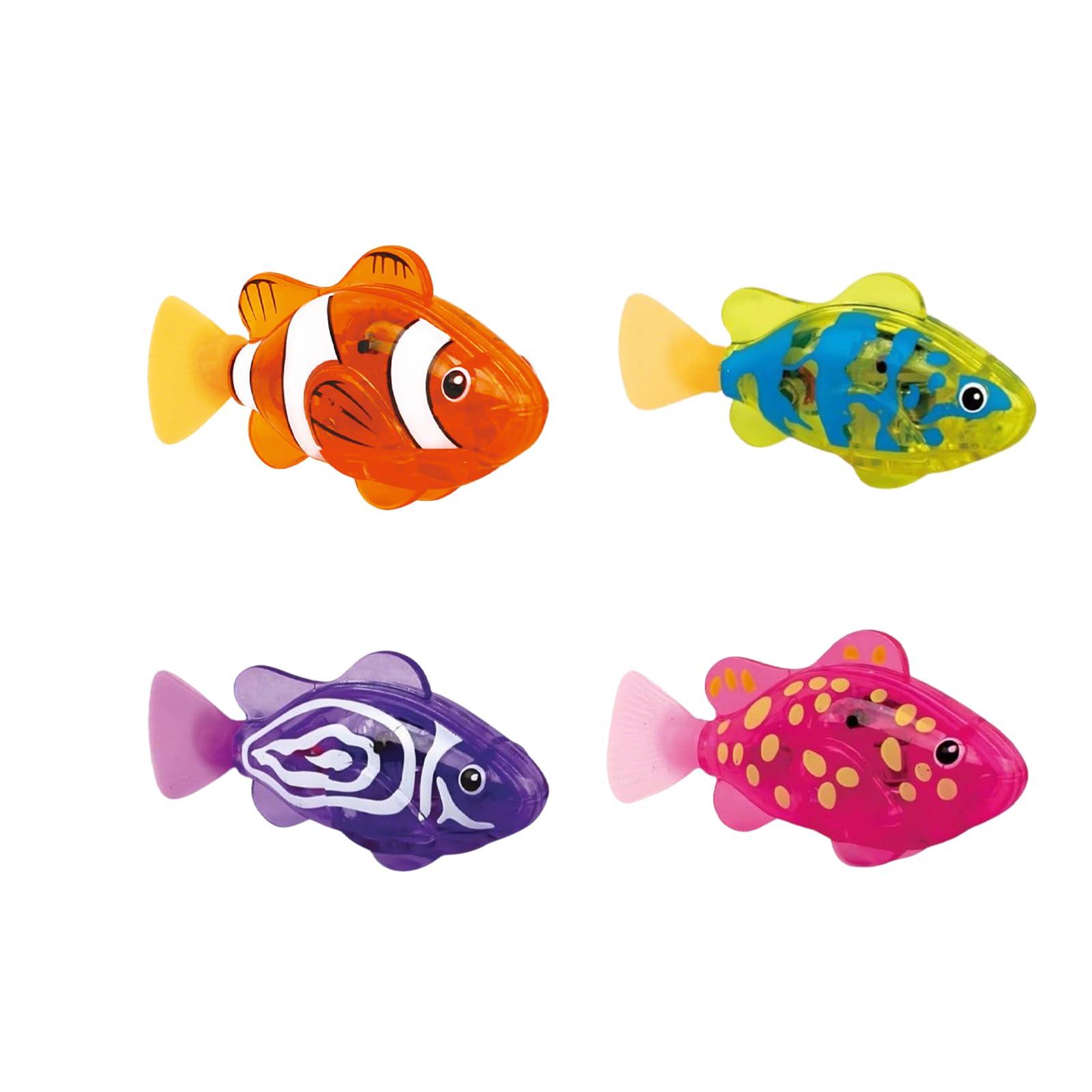 4 PCS Sensors Activated Swimming Fish Bath Toy with Light Up Function, Electronic Light Up Fish Toy, Fun Glowing Swimming Fish Toy, Interactive Electric Fish Bath Toy For Bathtub (4 PCS) — image 1