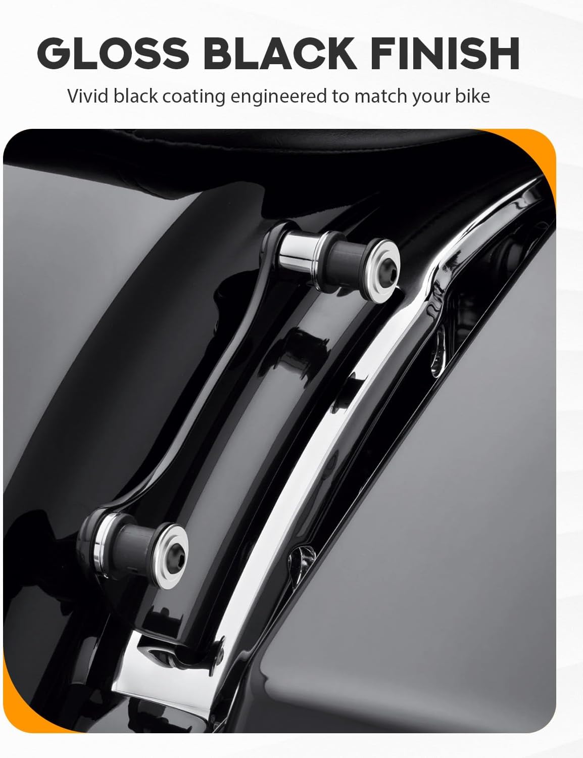 PBYMT 4 Point Docking Hardware Kit Vivid Black Quick Release Hardware Fit for Harley Davidson Touring Street Glide Electra Glide Road King Road Glide 2014 -Later