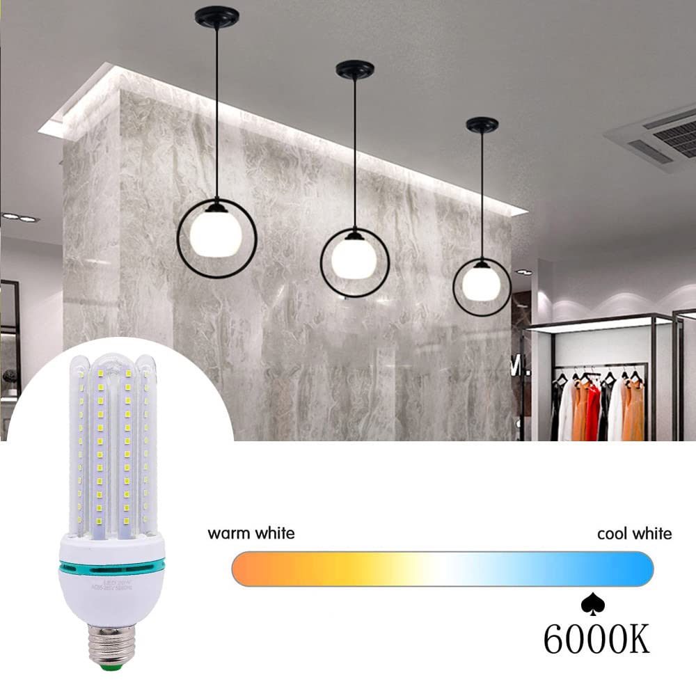 Xindaxin® - Bombilla LED de bajo consumo (20 unidades, E27, 20 W equivalentes a 200 W, no regulable, luz blanca fría, 6000 K, adecuada para bares, cafeterías, restaurantes, etc.