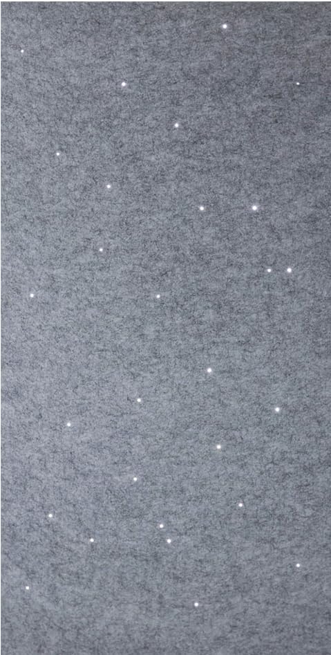 | Acoustic Starry Night Sky Panels with Fiber Optic Brilliance in Grey | 1195L x 595W x 27H mm | Star Projector | Room Decor | Night Lights | Light Panel Sky | Starlight Ceiling Panels, Gray