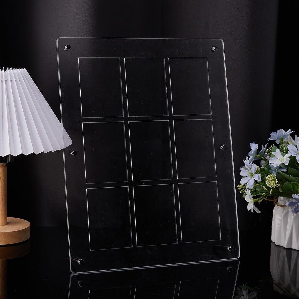 DICOSMETIC 9 Slots Card Display Frames PVC Plastic Game Card Case 2.56x10.83x13.58 Inch Clear Baseball Cards Organizer Holder Sport Trading Cards Display Frame for Home Office Desktop - Image 4