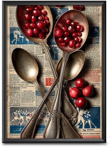 Home Decor Frames - Pomegranate Fruit Modern Picture Frame Paintings for Restaurants, Hotel, Café, Dining, Living Room Decoration (8inchx12inch,Framing with Leminated Poster),FRMNGFRUTS9
