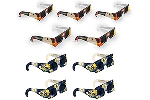 Solar Eclipse Glasses for Kids - 9 Pack Full-Size and Child-Sized Glasses