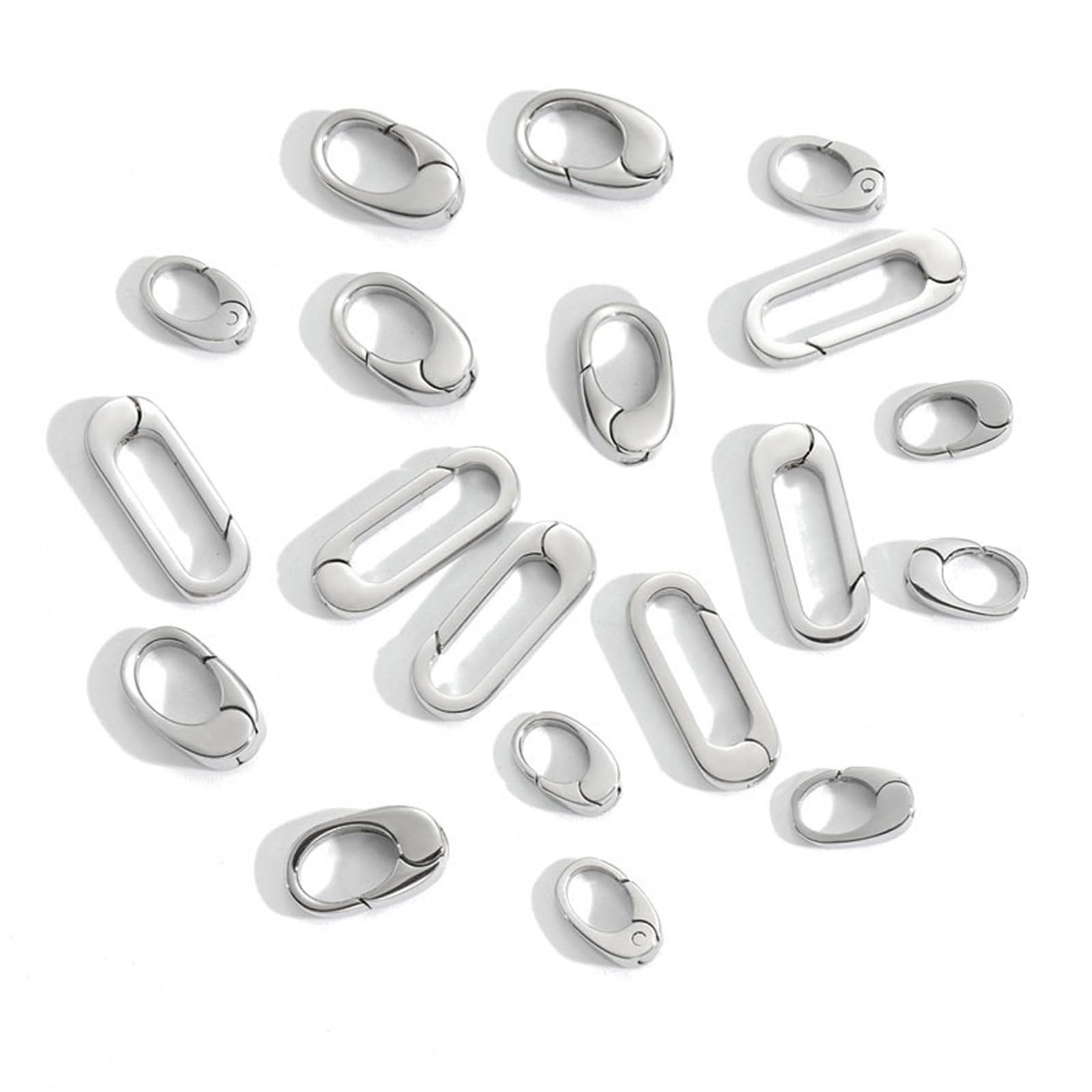 Lot de 10 fermoirs en acier inoxydable pour la fabrication de bijoux