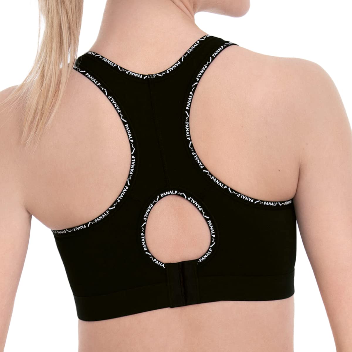 Anita - Pan Alp - damski - biustonosz sportowy - racerback, czarny, 90A