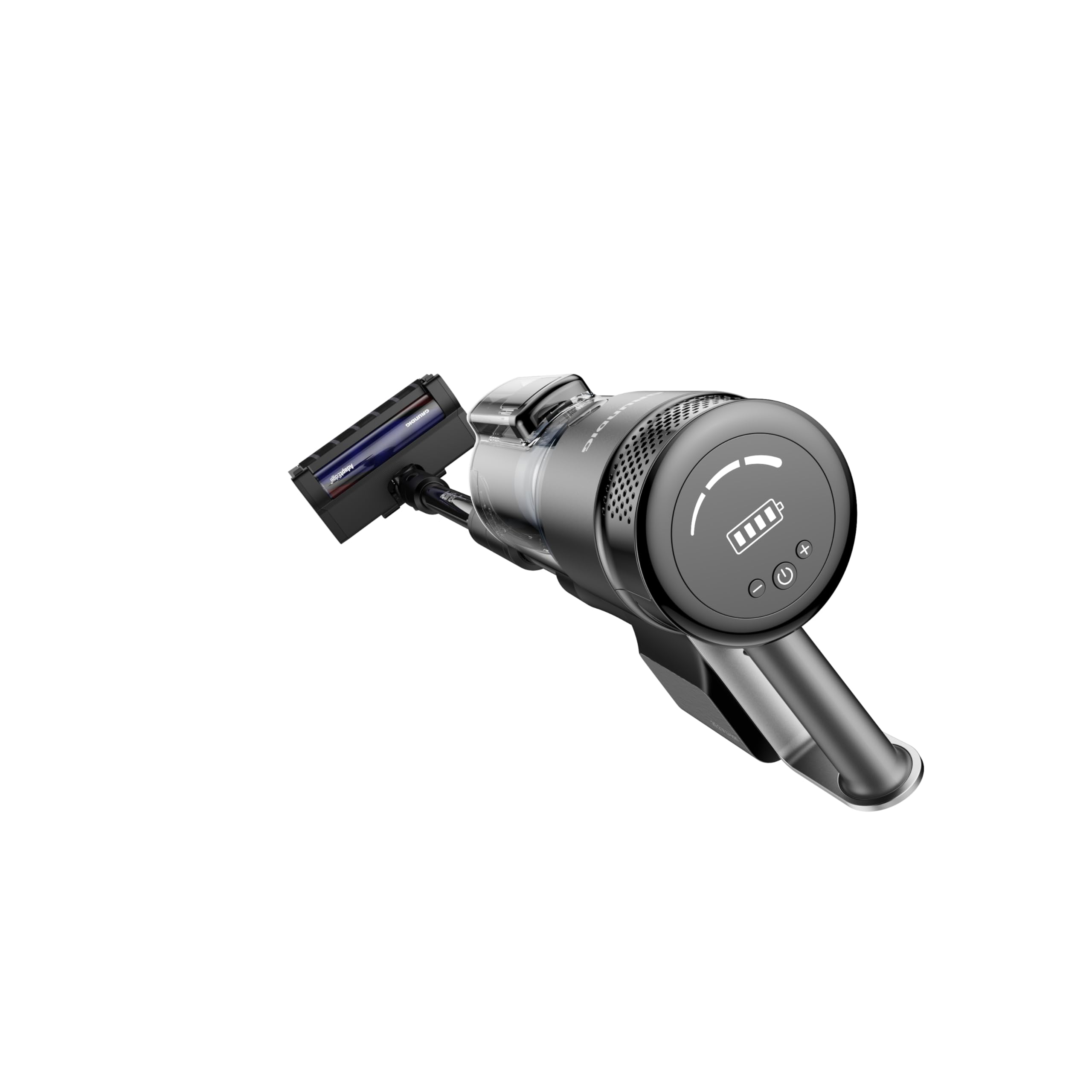 GRUNDIG VCP 9431 Pro 2-in-1-Akkusauger, HyperClean, CyclonStorm-Technologie, knickbares Rohr, 3 Saugkraftstufen, 450 W Motor, 500 ml Staubbehälter, bis zu 60 Minuten Laufzeit, Silber-Schwarz
