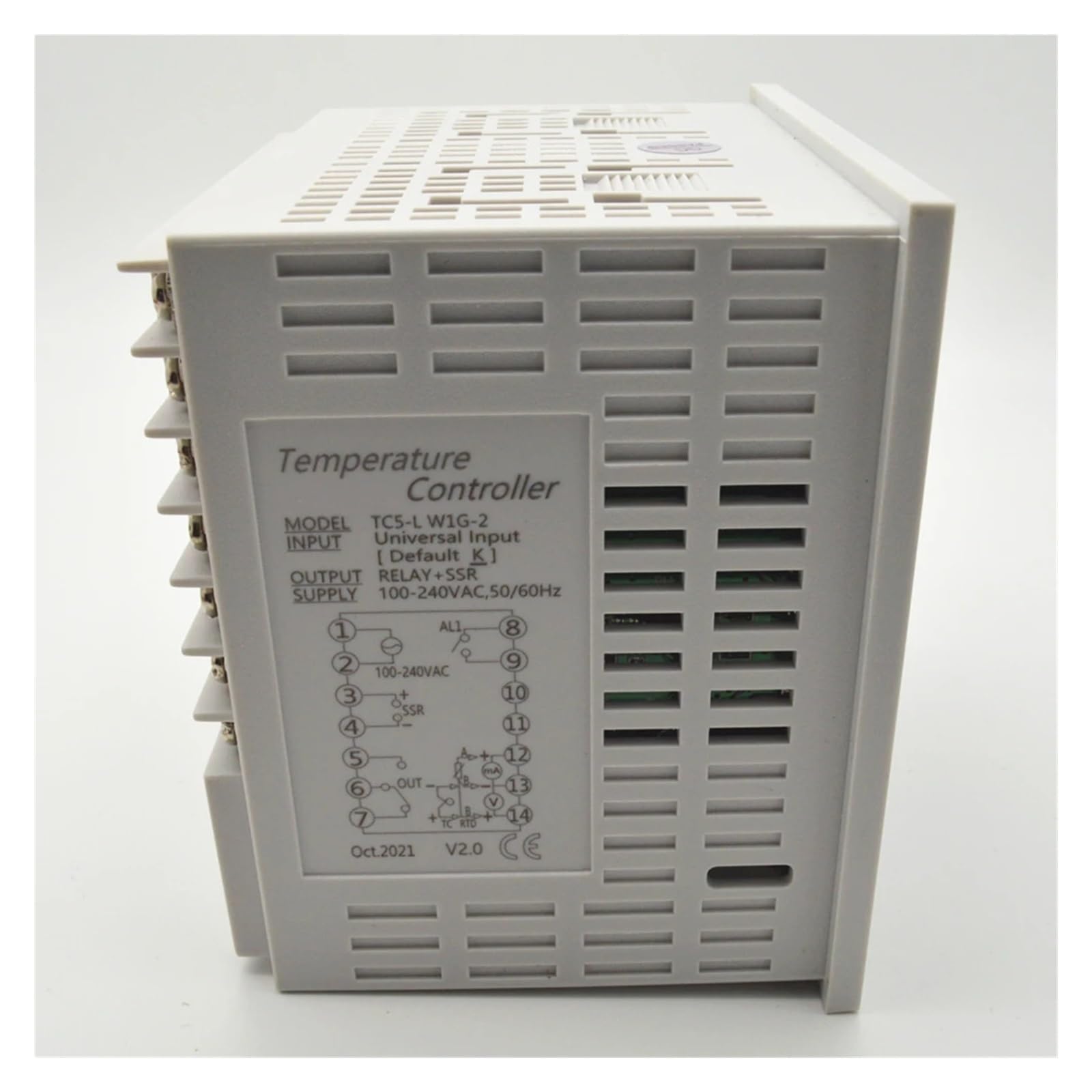 regolatore temperatura pid 96x96mm TC5-L Ingresso universale Fahrenheit Celsius Regolatore di temperatura PID digitale Uscita SSR o relè 4-20mA Sostituisci TCN4L-24R ( Color : SSR or Relay 2alarms )