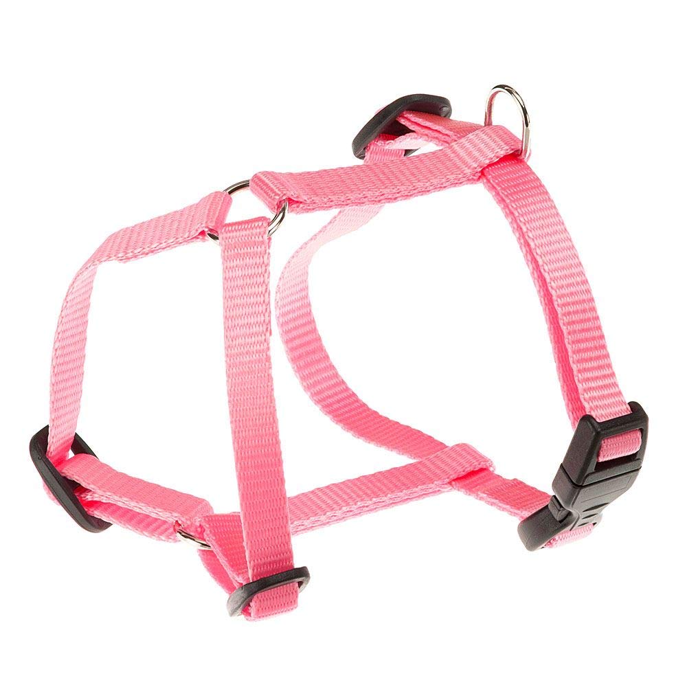 Ferplast Small Dog Harness CHAMPION S, Cat Harness Adjustable in 3 Points, Easy to Wear, Chest 30-46 cm. Rose
