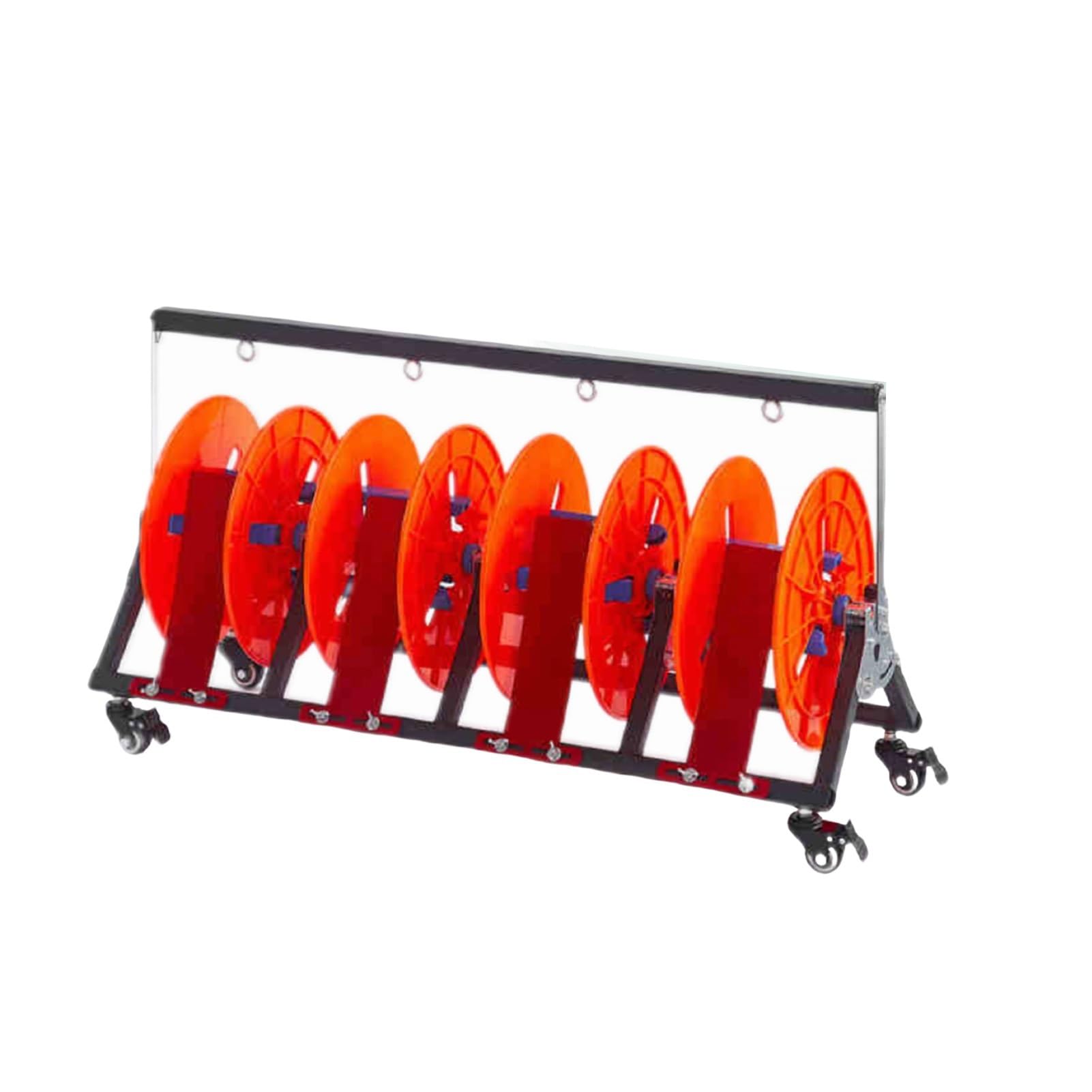 WDSOPK Wire Spool Rack with Wheels, Dispenser,Multiple Axle Cable Caddy Holde,Large Capacity for Electrical Industrial (4 Rods Wire)